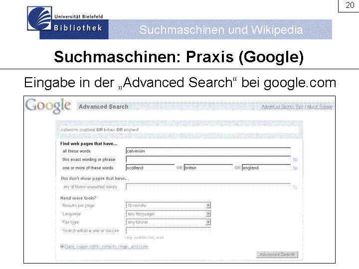 Folie aus der Online-Präsentation