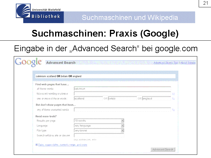 Folie aus der Online-Präsentation